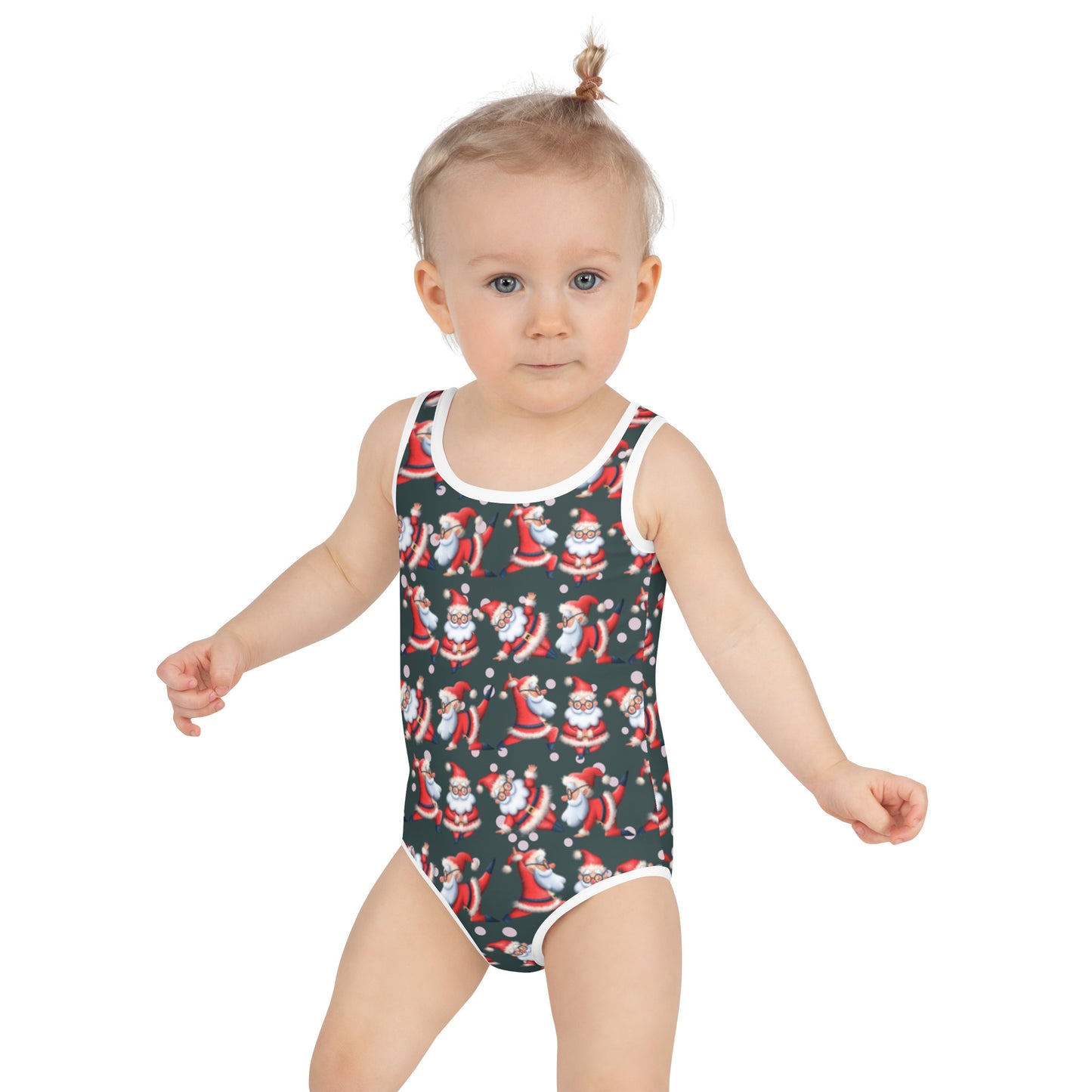 The Namaste Yoga Santa Holiday Kids Swimsuit