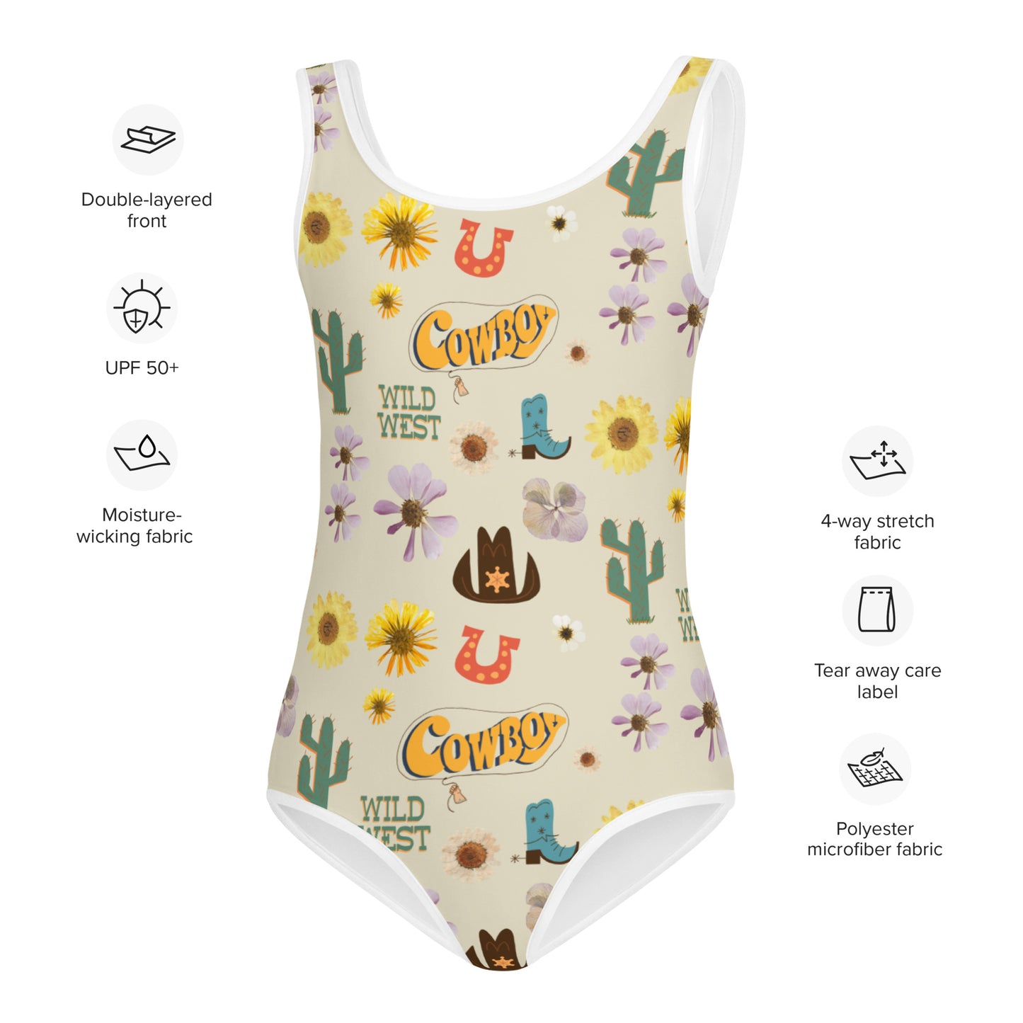 The Floral Cowgirl Kids Swimsuit