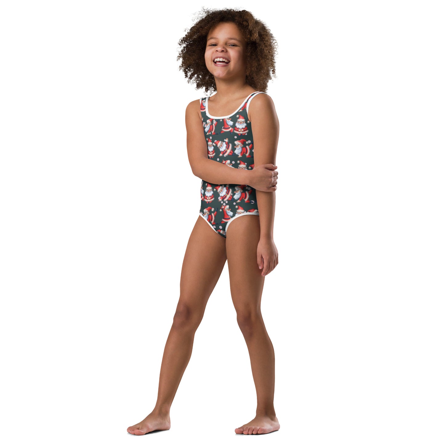 The Namaste Yoga Santa Holiday Kids Swimsuit