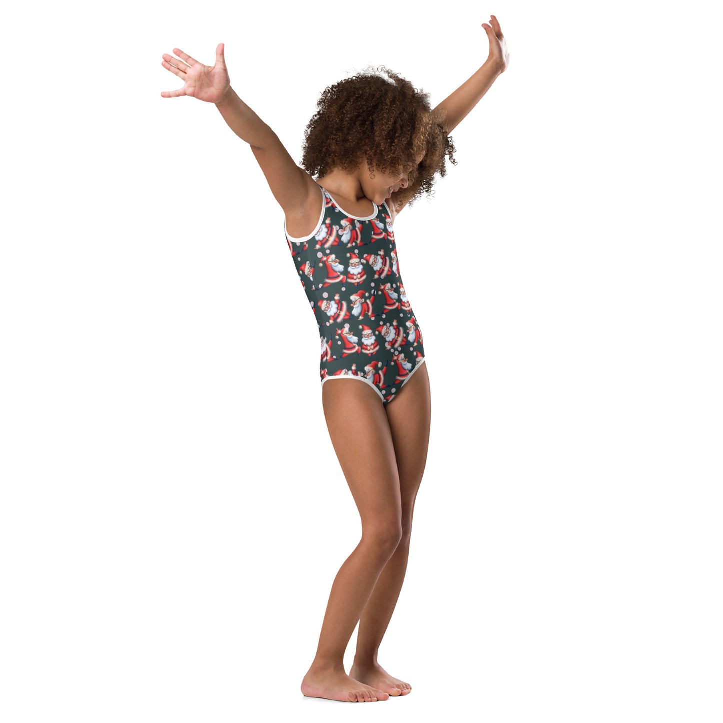 The Namaste Yoga Santa Holiday Kids Swimsuit