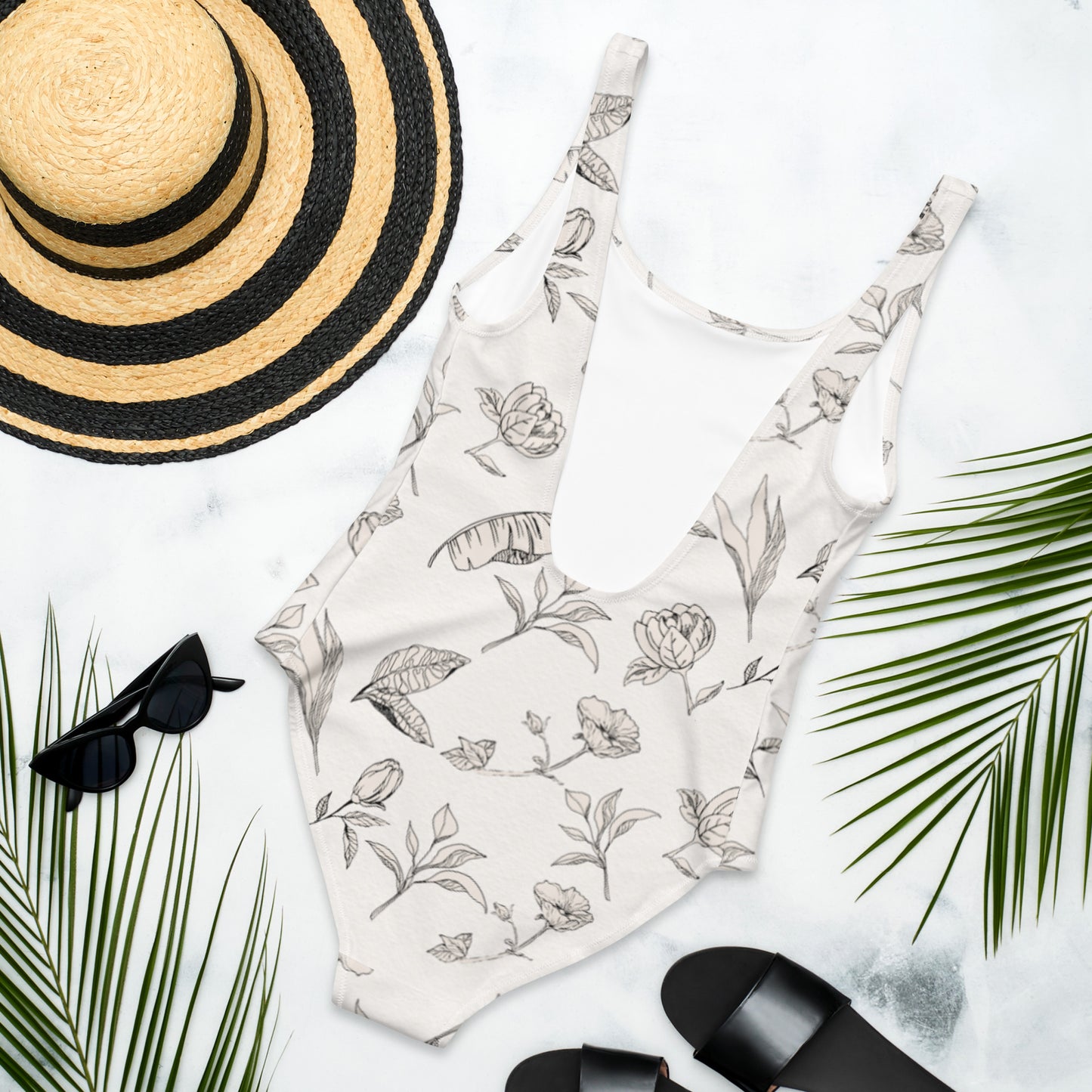 The Minimalistic Flower One-Piece Swimsuit