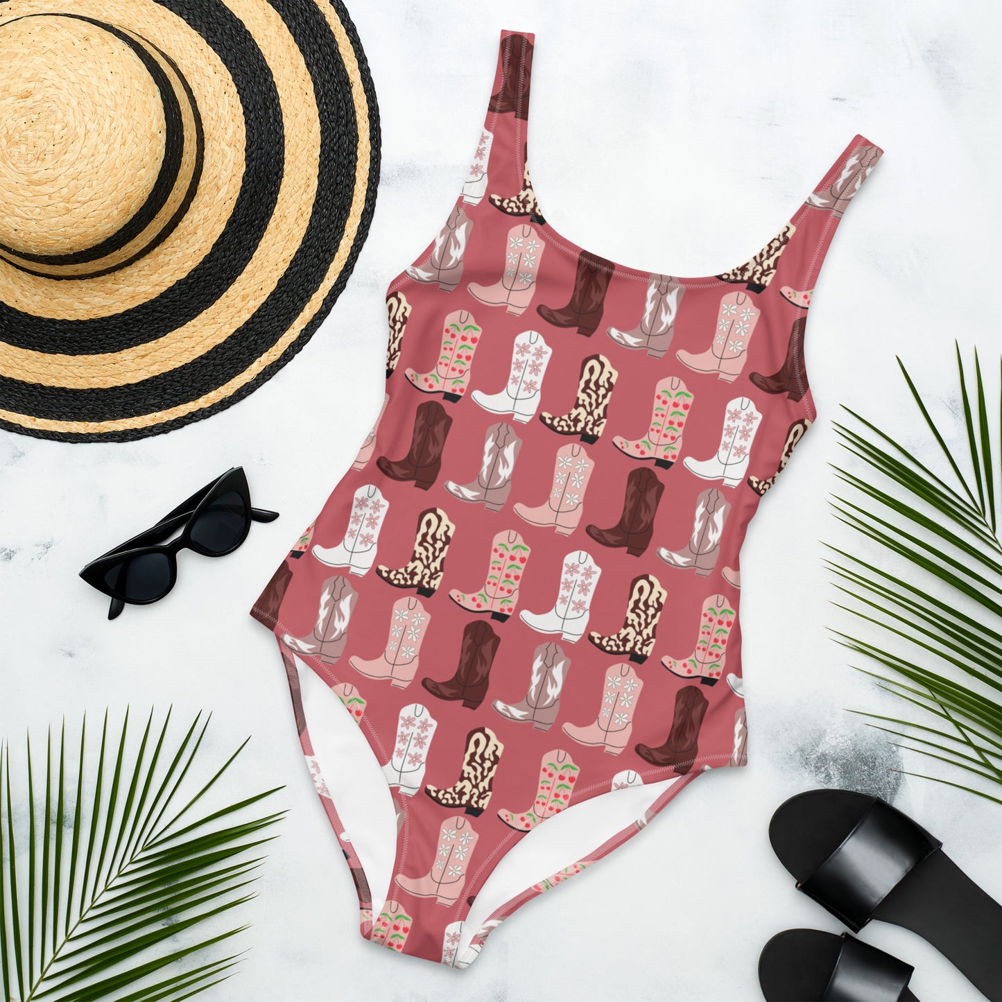 The Boots Are Made For Walkin One-Piece Swimsuit