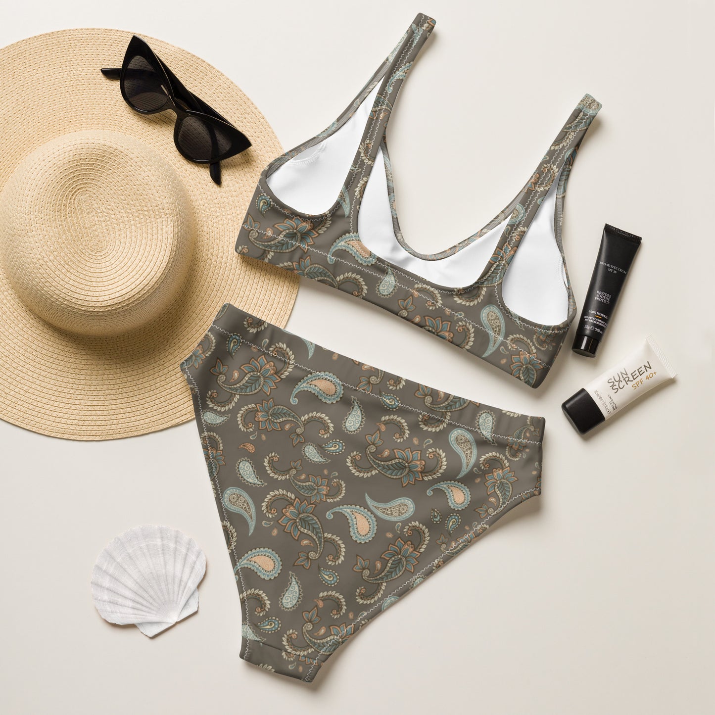 The Paisley Recycled High-Waisted Bikini