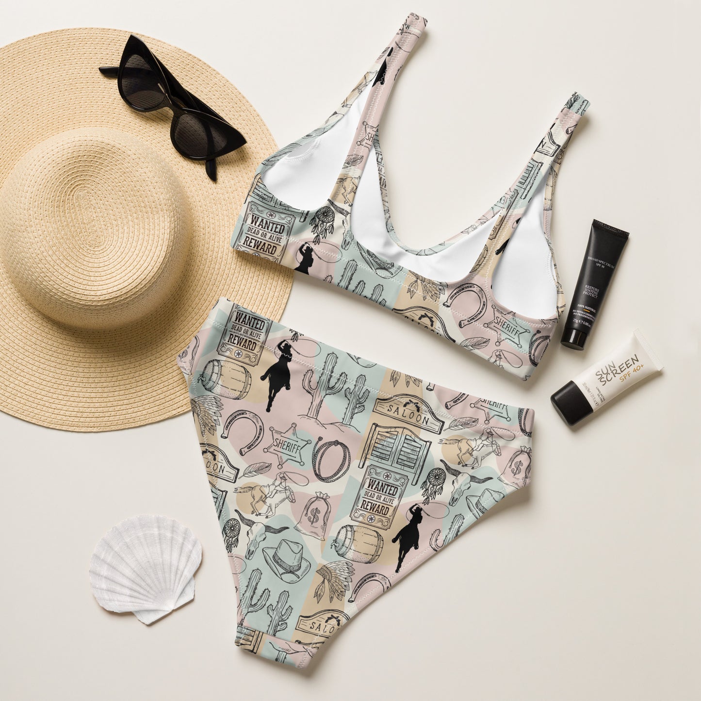 The Let's Rodeo Recycled High-Waisted Bikini