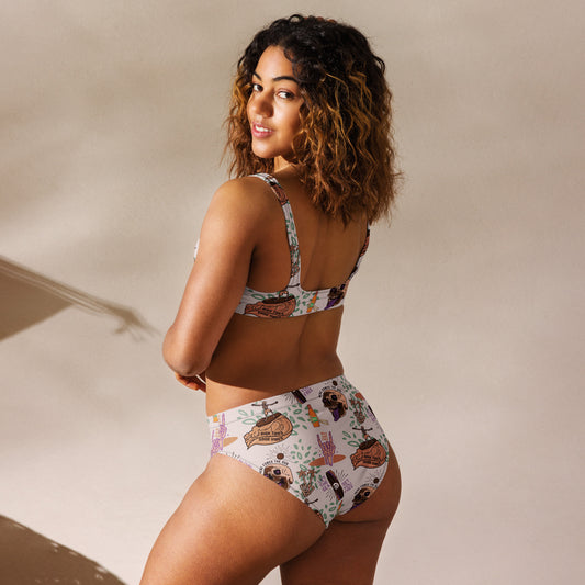 The High Tides Good Vibes Recycled High-Waisted bikini