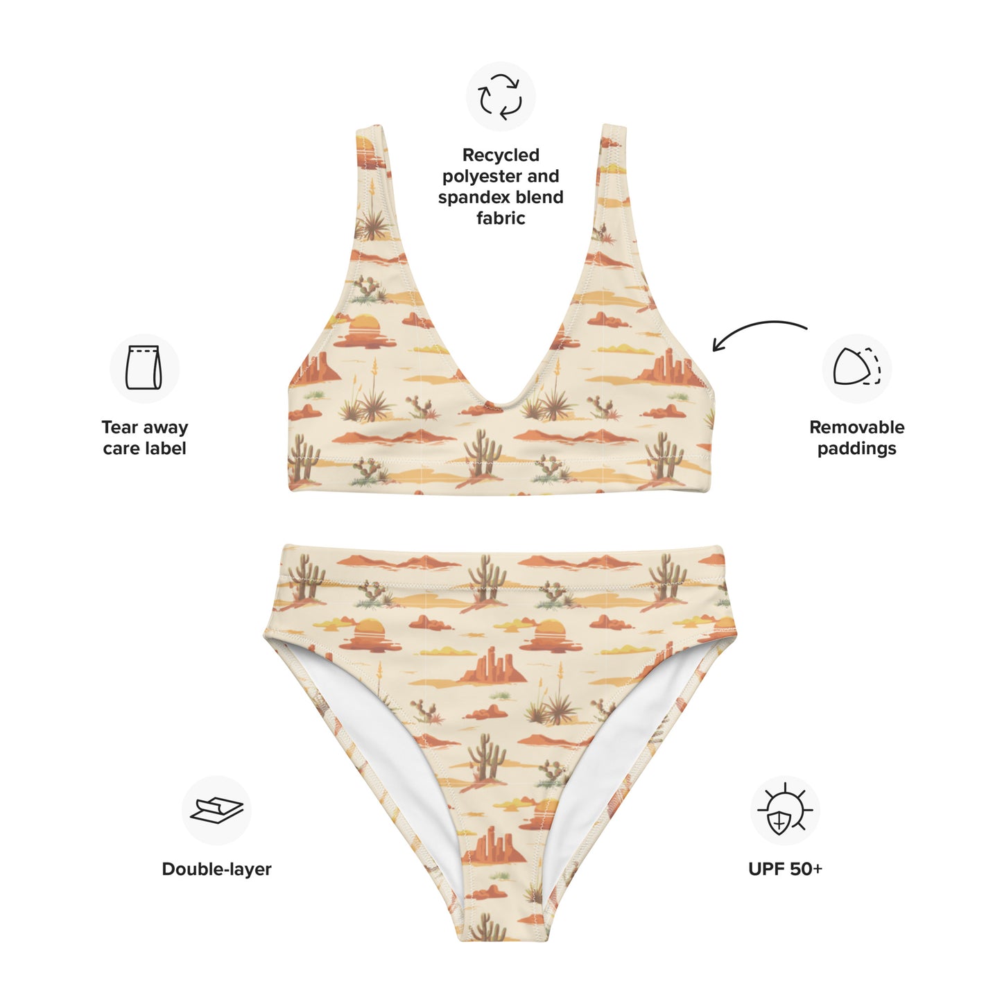 The Country Roads Recycled High-Waisted Bikini