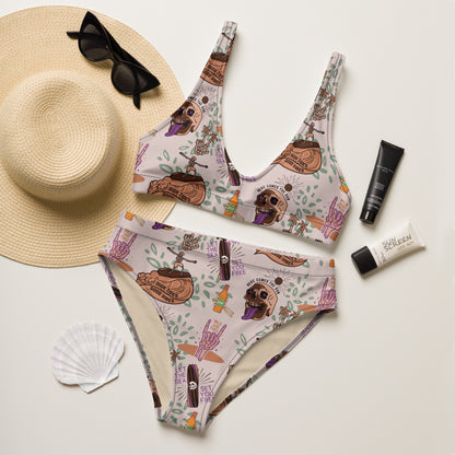 The High Tides Good Vibes Recycled High-Waisted bikini