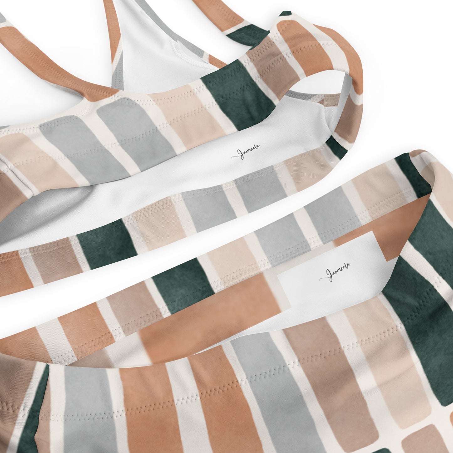 The Bold Striped Recycled High-Waisted Bikini