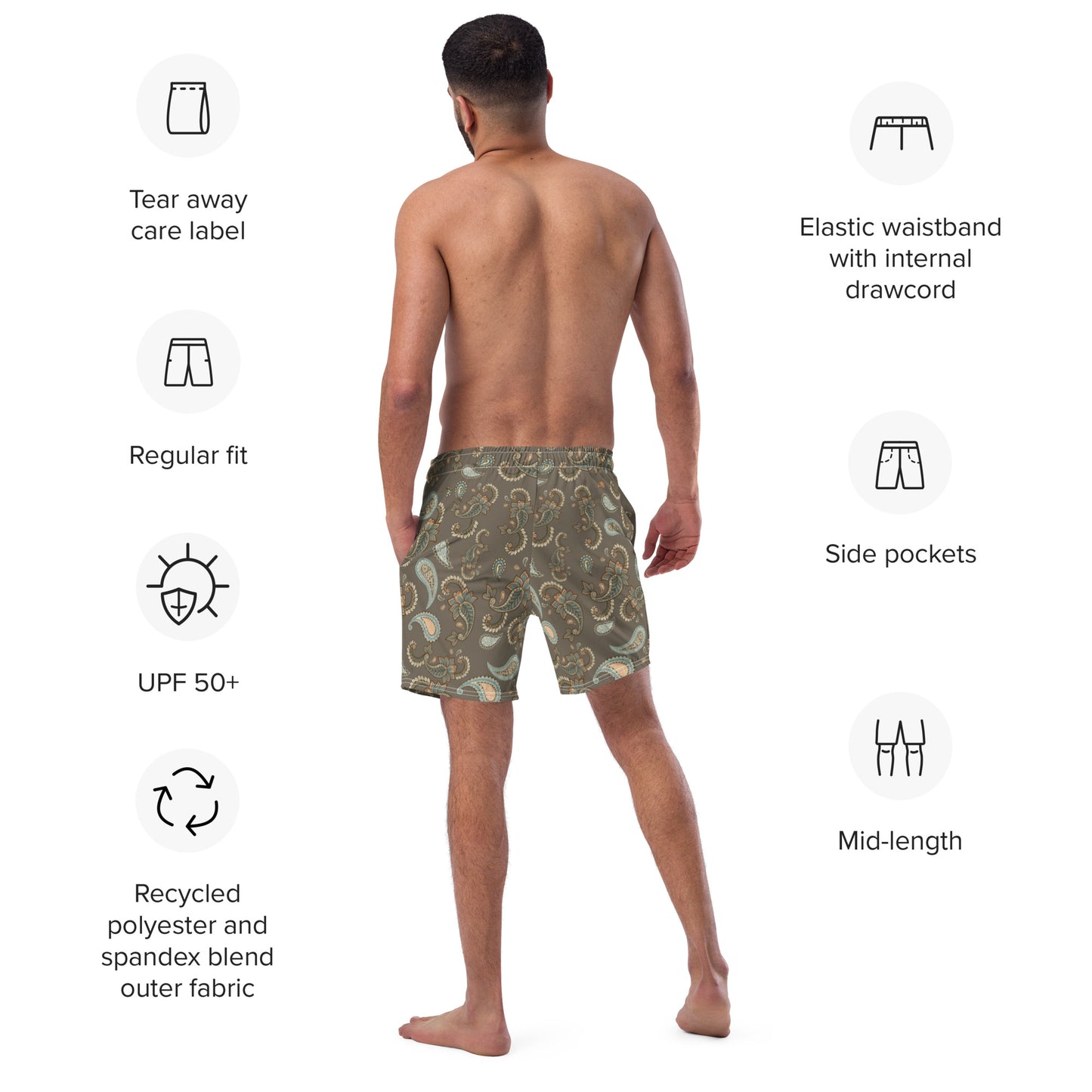 The Paisley Men's Swim Trunks