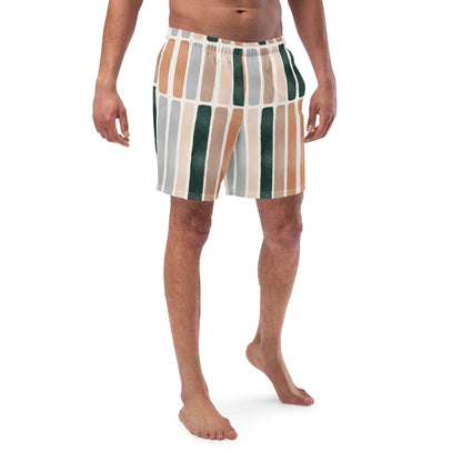 The Bold Striped Men's Swim Trunks