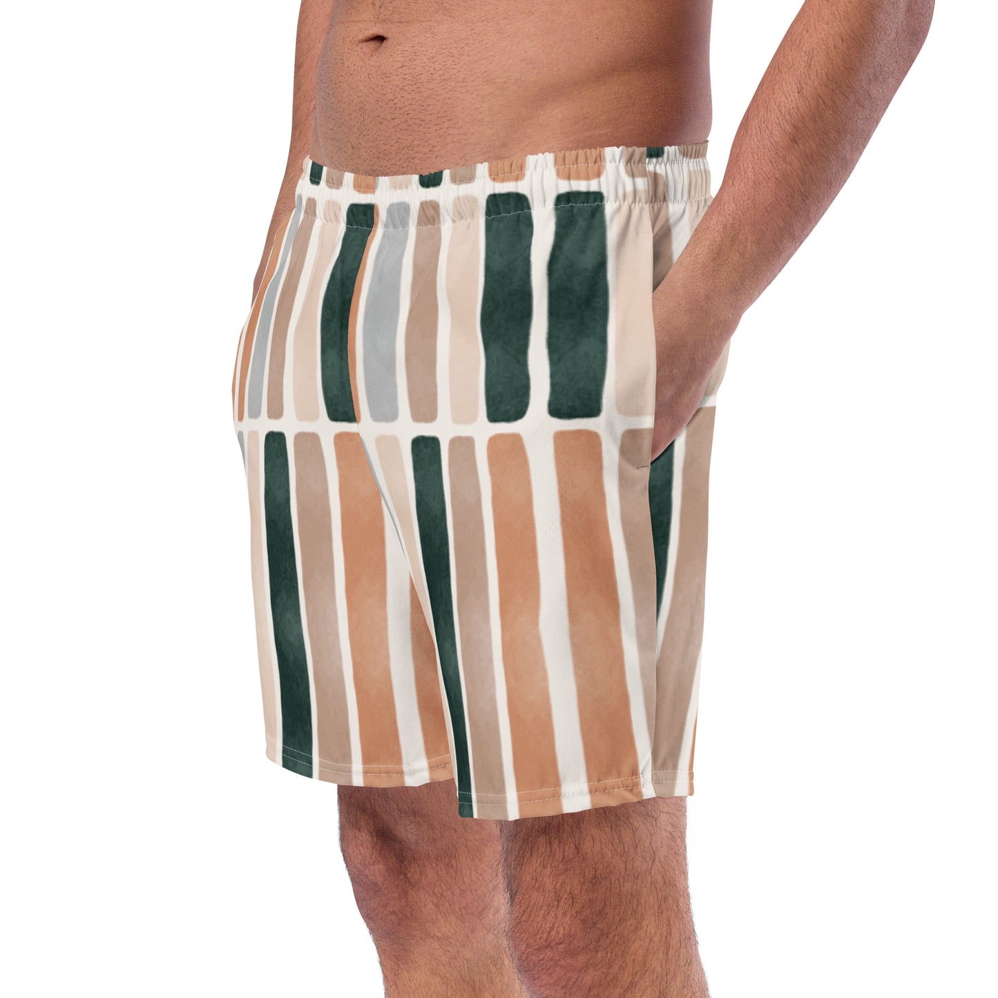 The Bold Striped Men's Swim Trunks