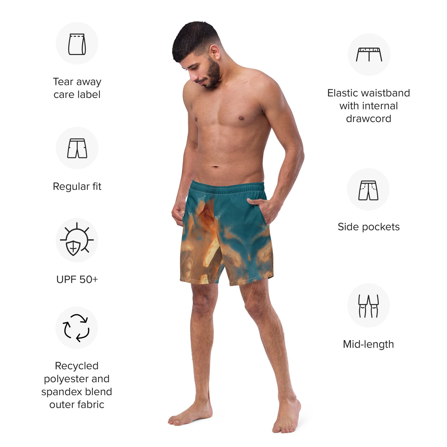 The Pure Bliss Men's Swim Trunks