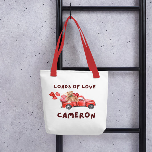 The Personalized Loads Of Love Keepsake Name Tote Bag