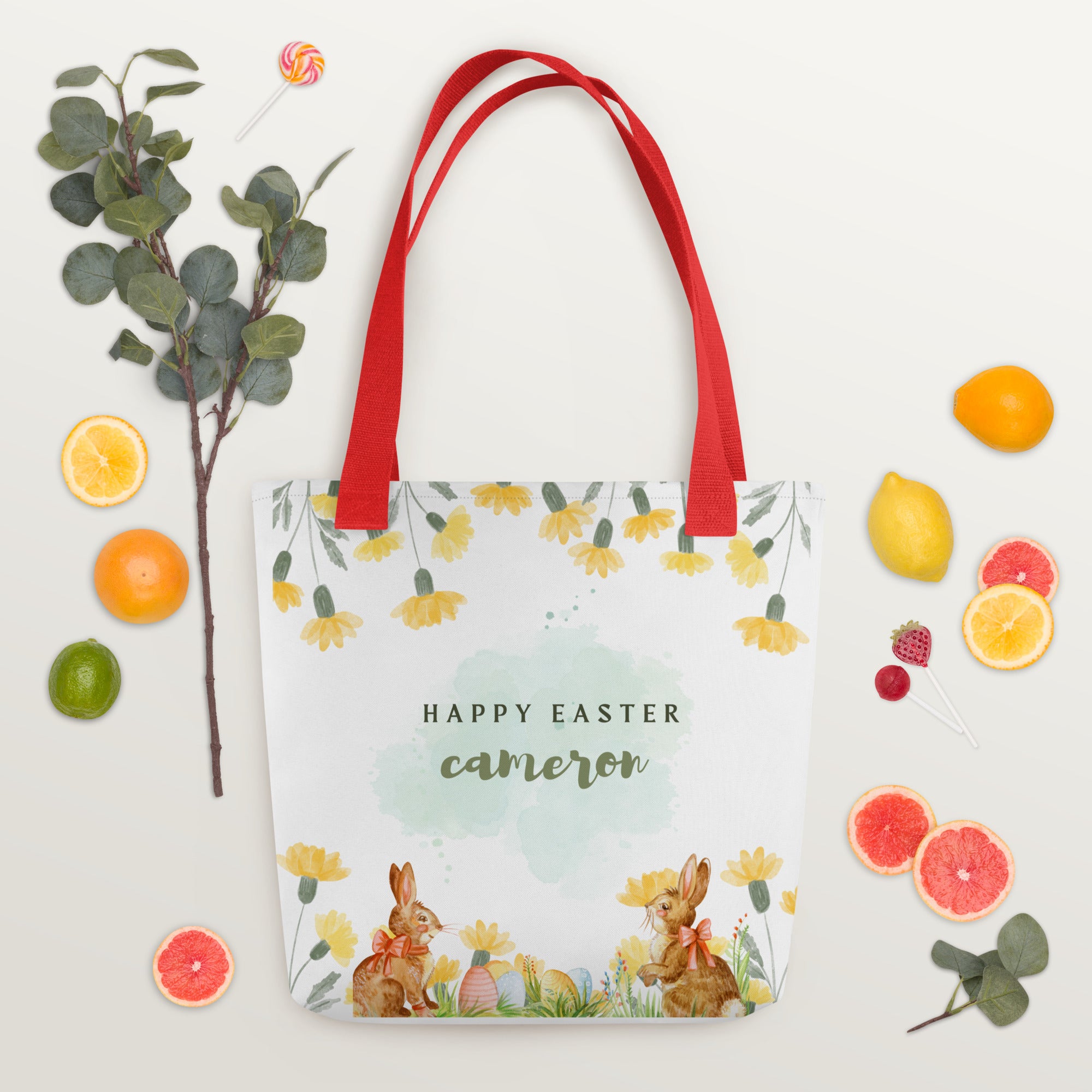 The Personalized Easter Tote Bag With Name