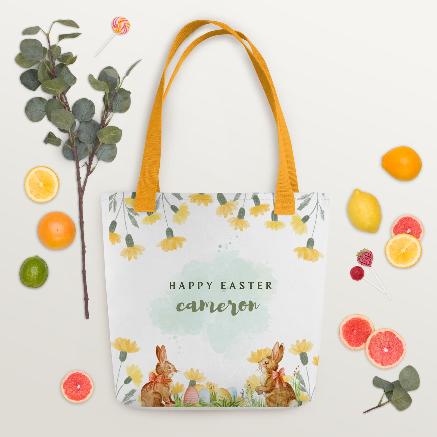 The Personalized Easter Tote Bag With Name