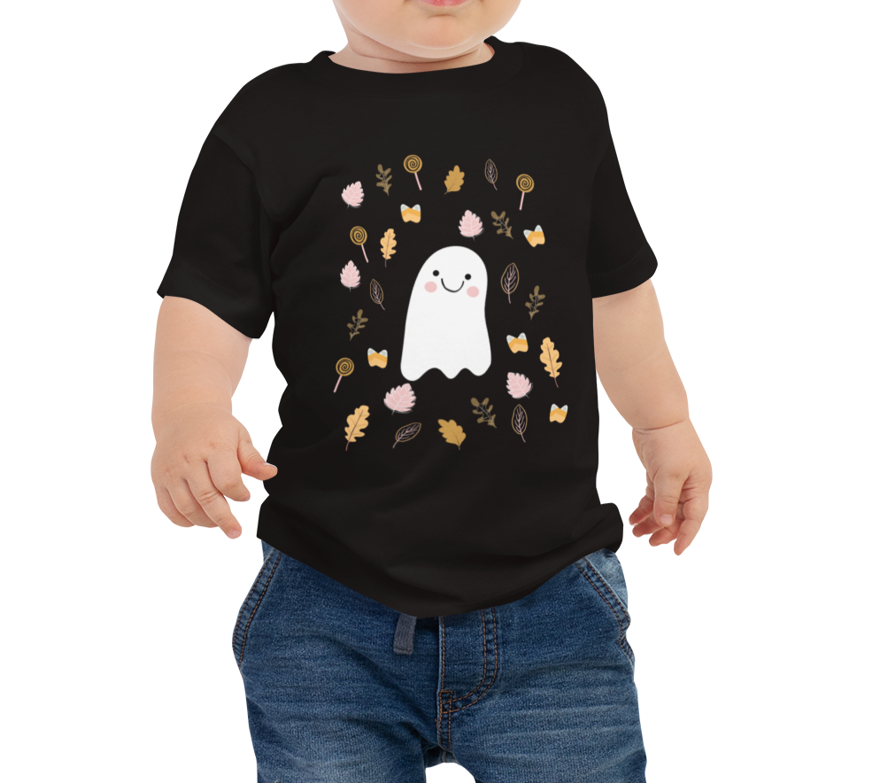 The Halloween Ghost Baby Tee, 100% Cotton