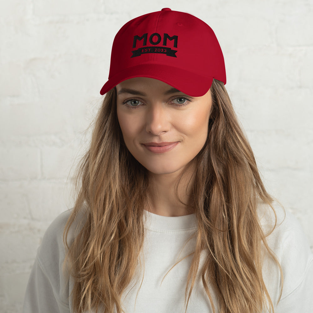 The New Mom Established 2023 Embroidered Baseball Hat