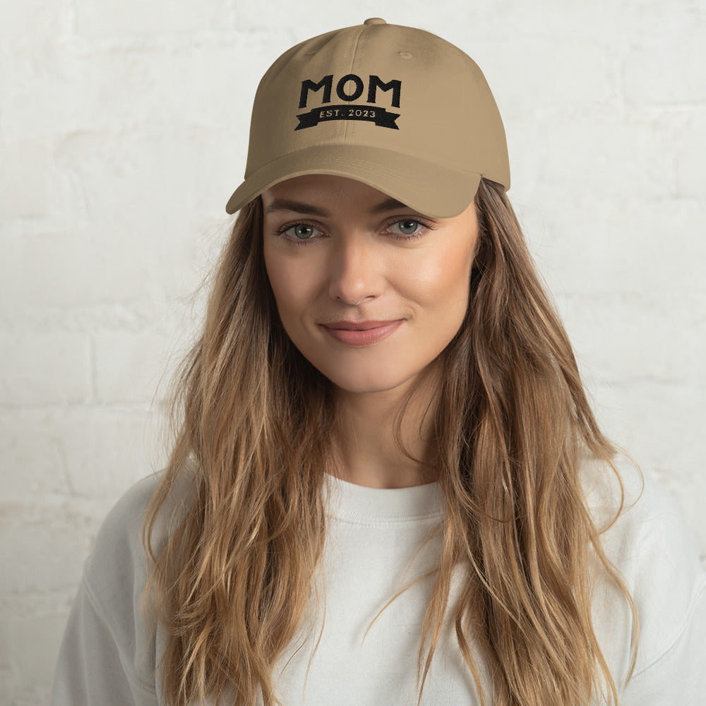 The New Mom Established 2023 Embroidered Baseball Hat