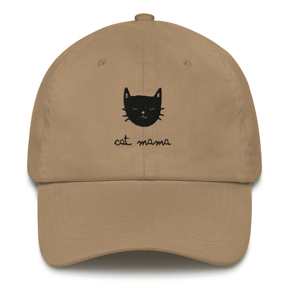 The Cat Mama Embroidered Baseball Hat