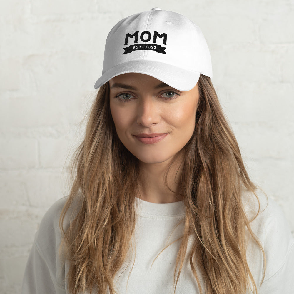 The New Mom Established 2023 Embroidered Baseball Hat