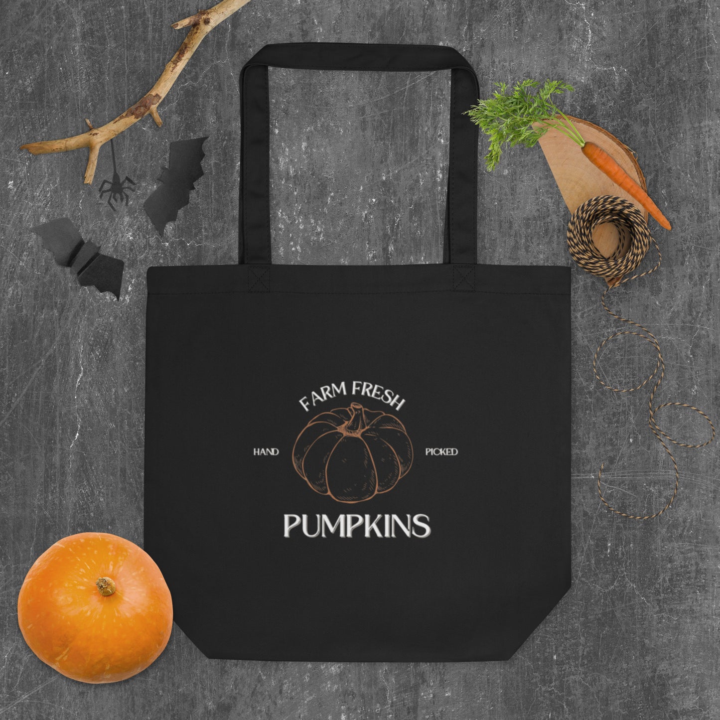 The Fresh Farm Pumpkins Hand Picked Tote Bag, 100% Organic