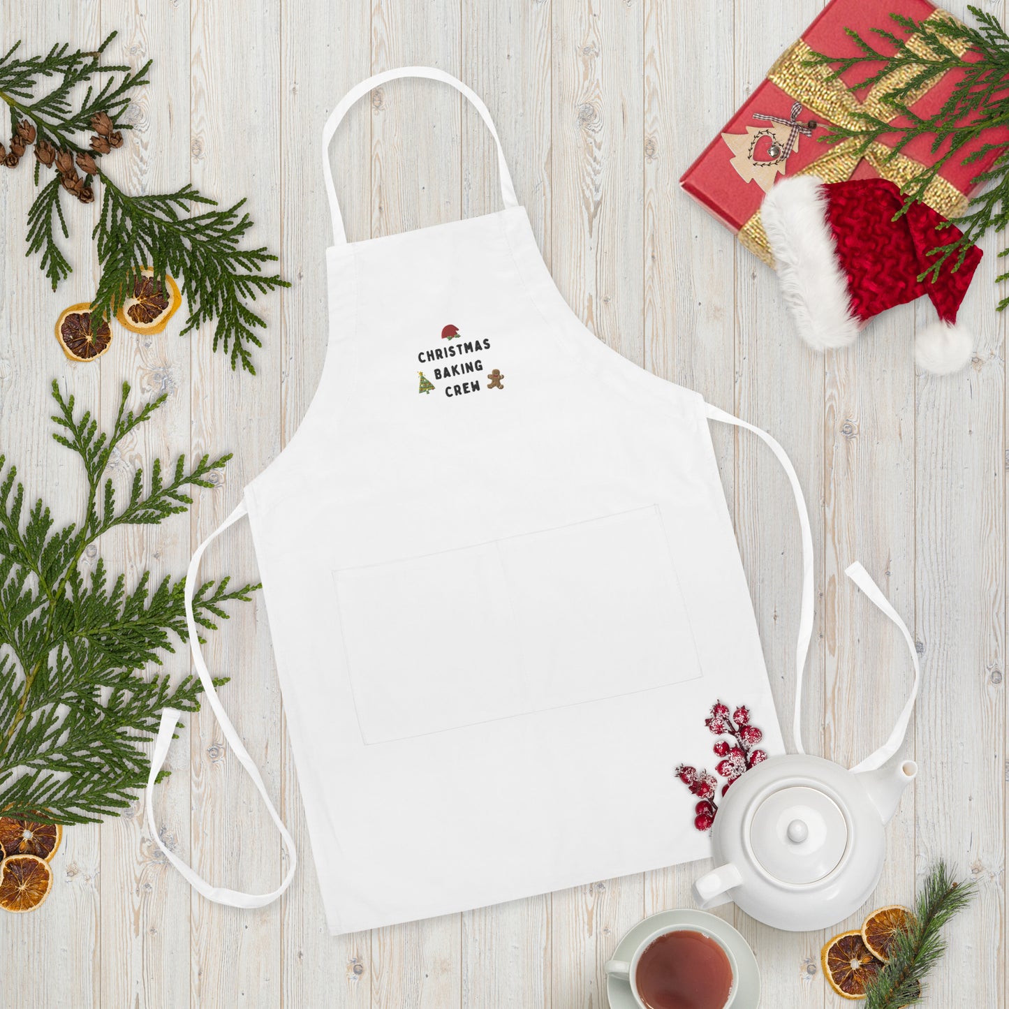 The Christmas Baking Crew Embroidered Apron