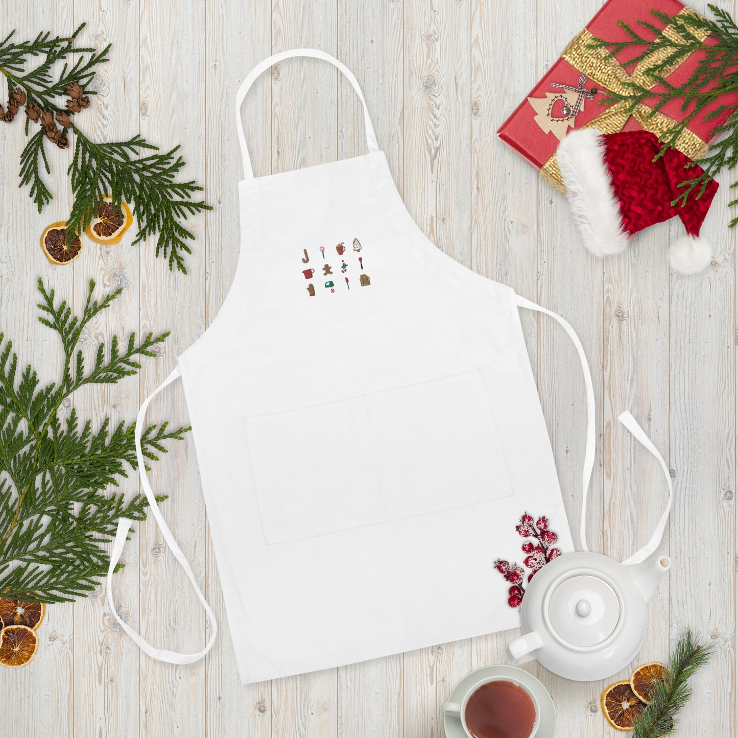 The Holiday Embroidered Apron