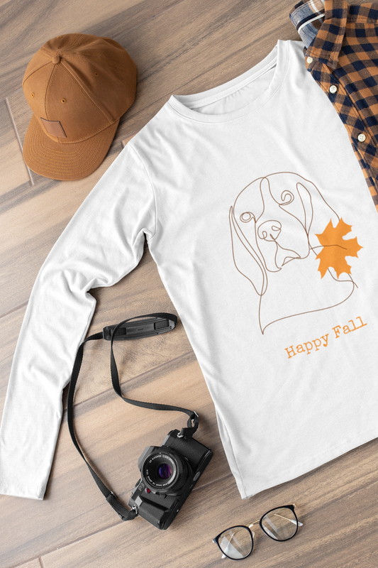 The Happy Fall Pup Long Sleeve Tee