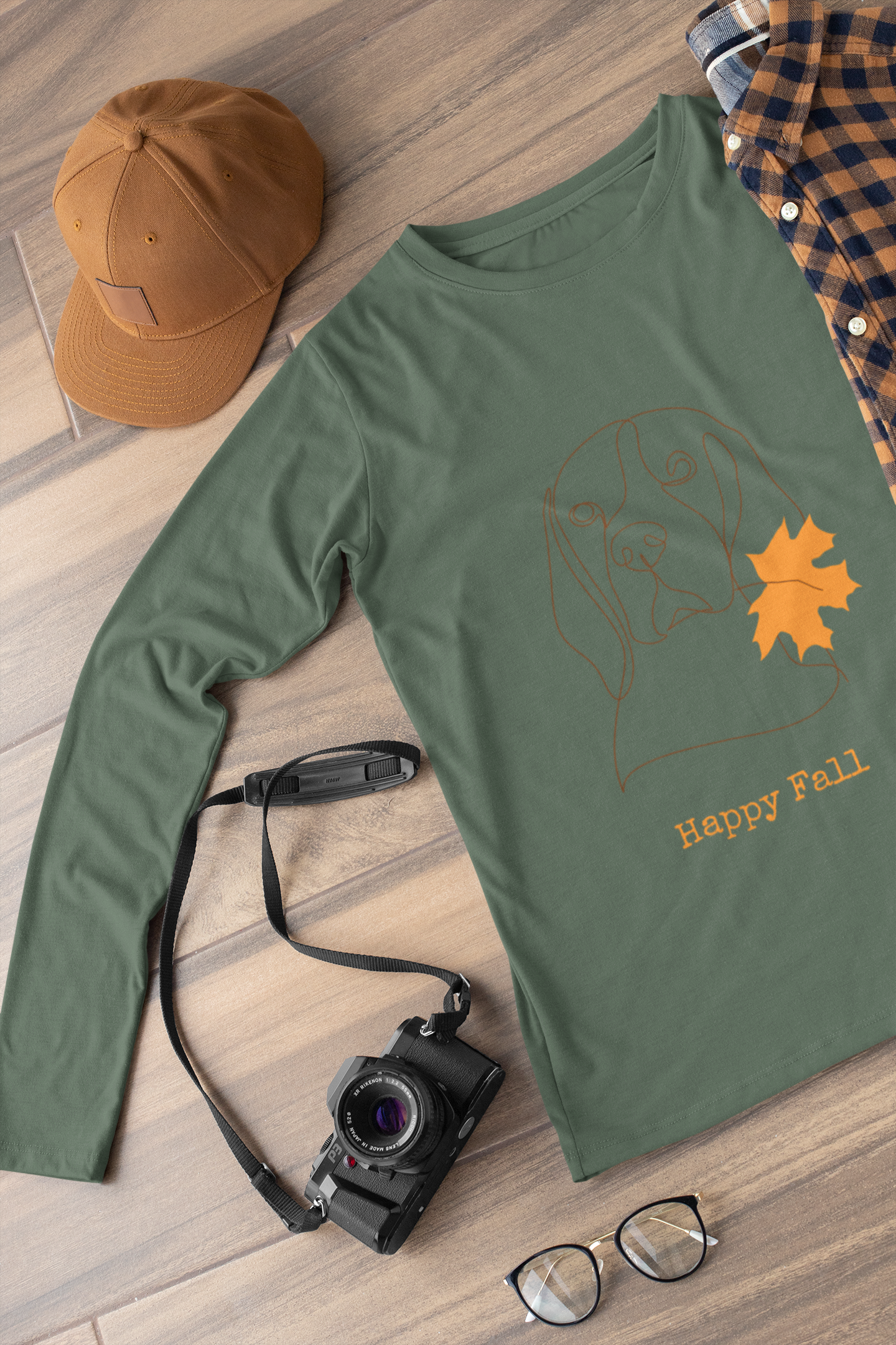 The Happy Fall Pup Long Sleeve Tee