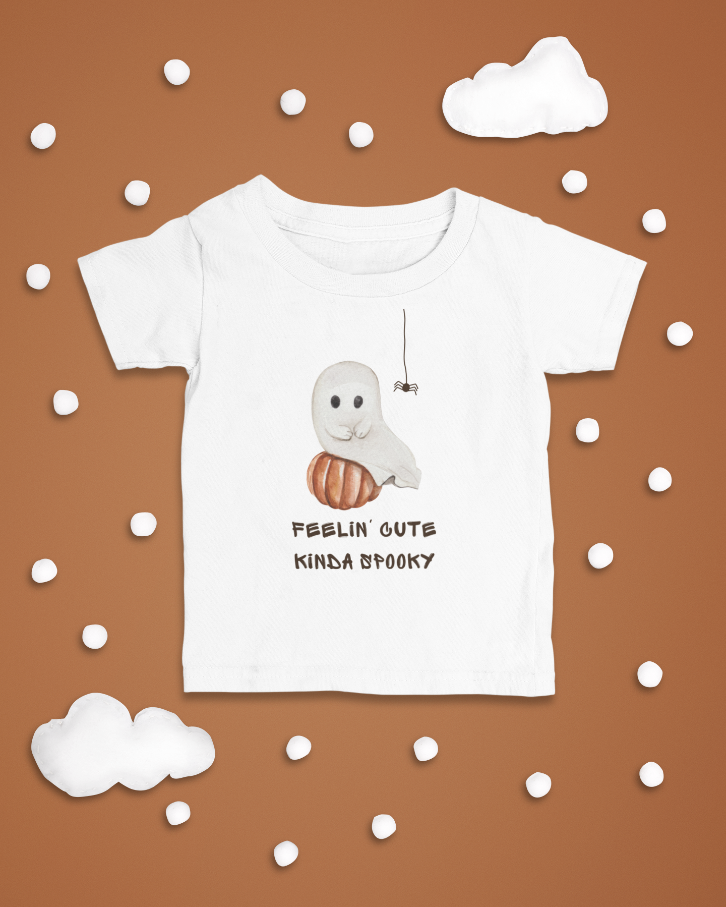 The Feelin' Cute Kinda Spooky Baby Tee, 100% Cotton