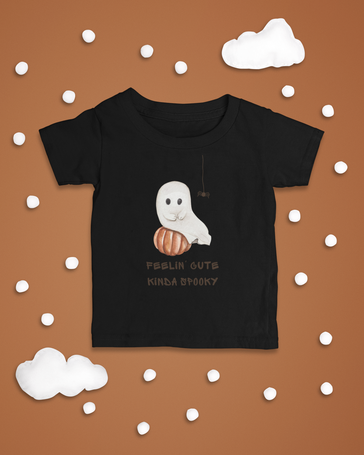 The Feelin' Cute Kinda Spooky Baby Tee, 100% Cotton