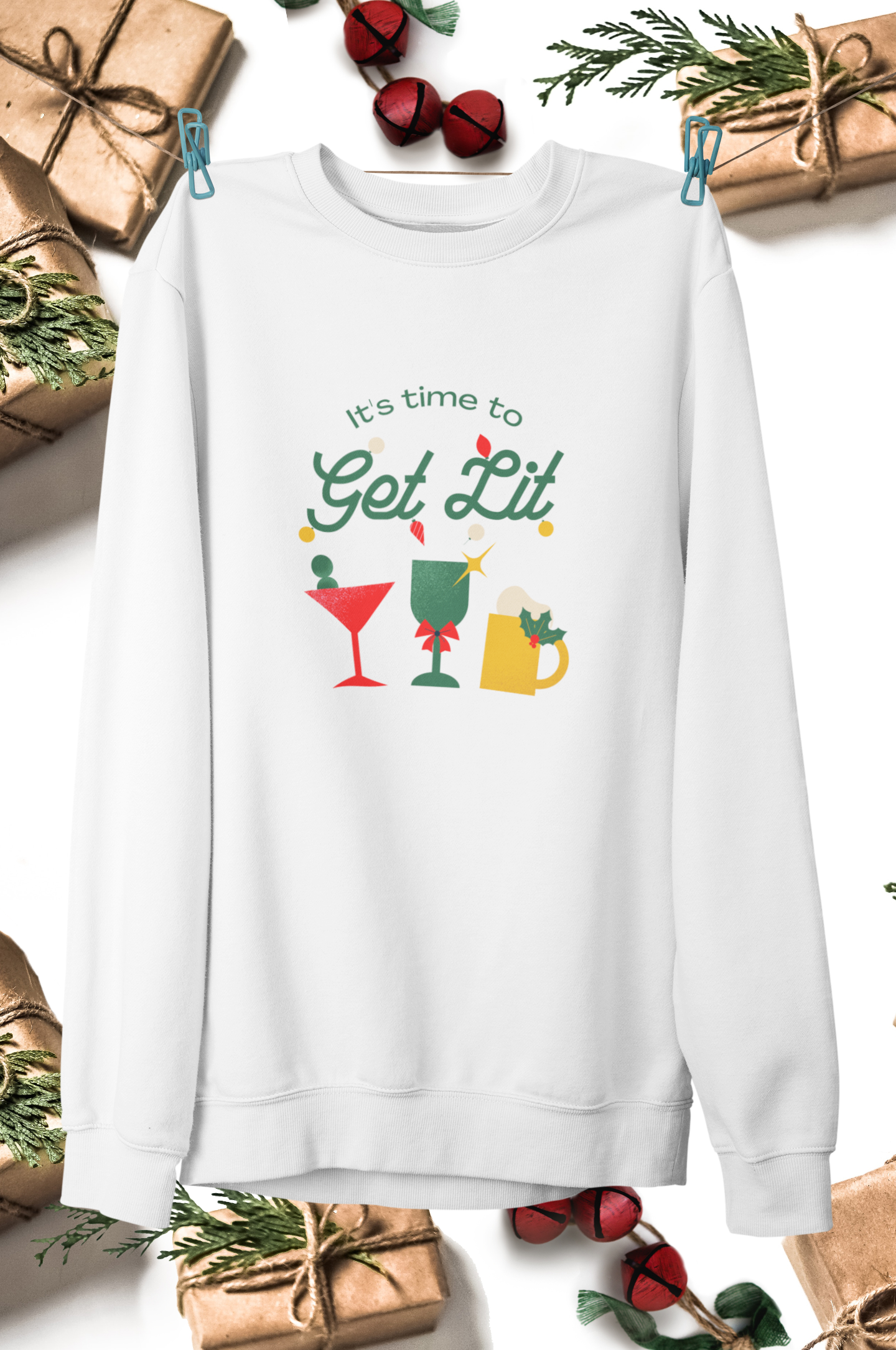 The It's Time To Get Lit Holiday Sweatshirt