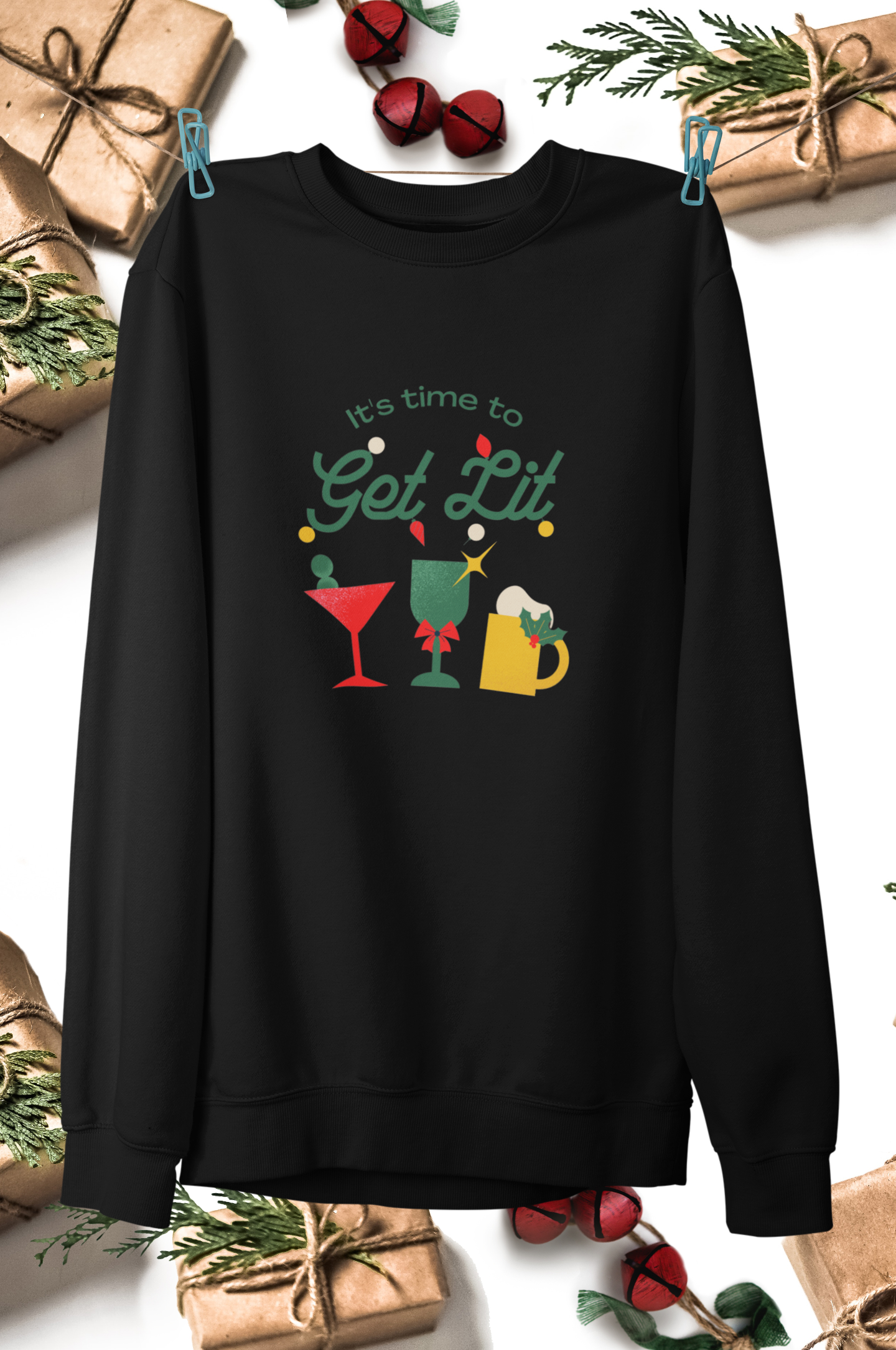 The It's Time To Get Lit Holiday Sweatshirt