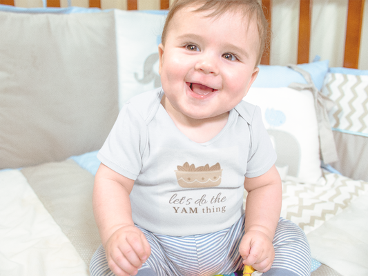 The Let's Do The Yam Thing Holiday Baby Onesie, 100% Cotton