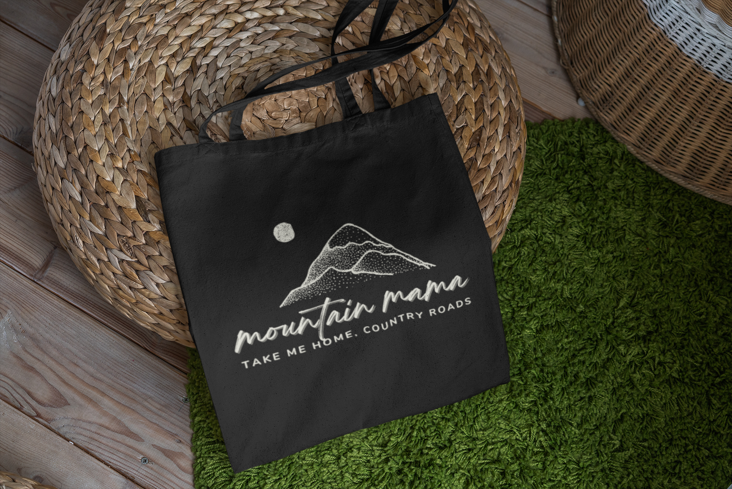 The Mountain Mama Tote Bag, 100% Organic