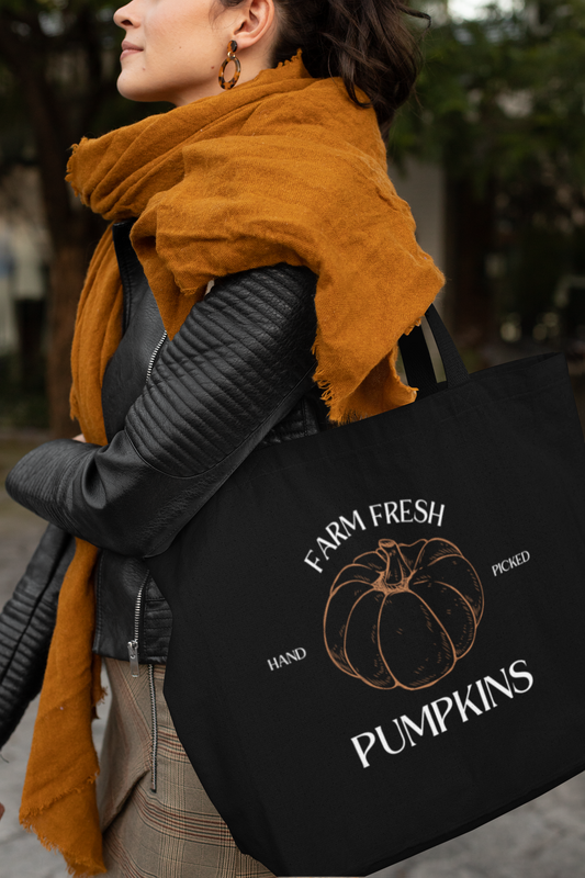 The Fresh Farm Pumpkins Hand Picked Tote Bag, 100% Organic