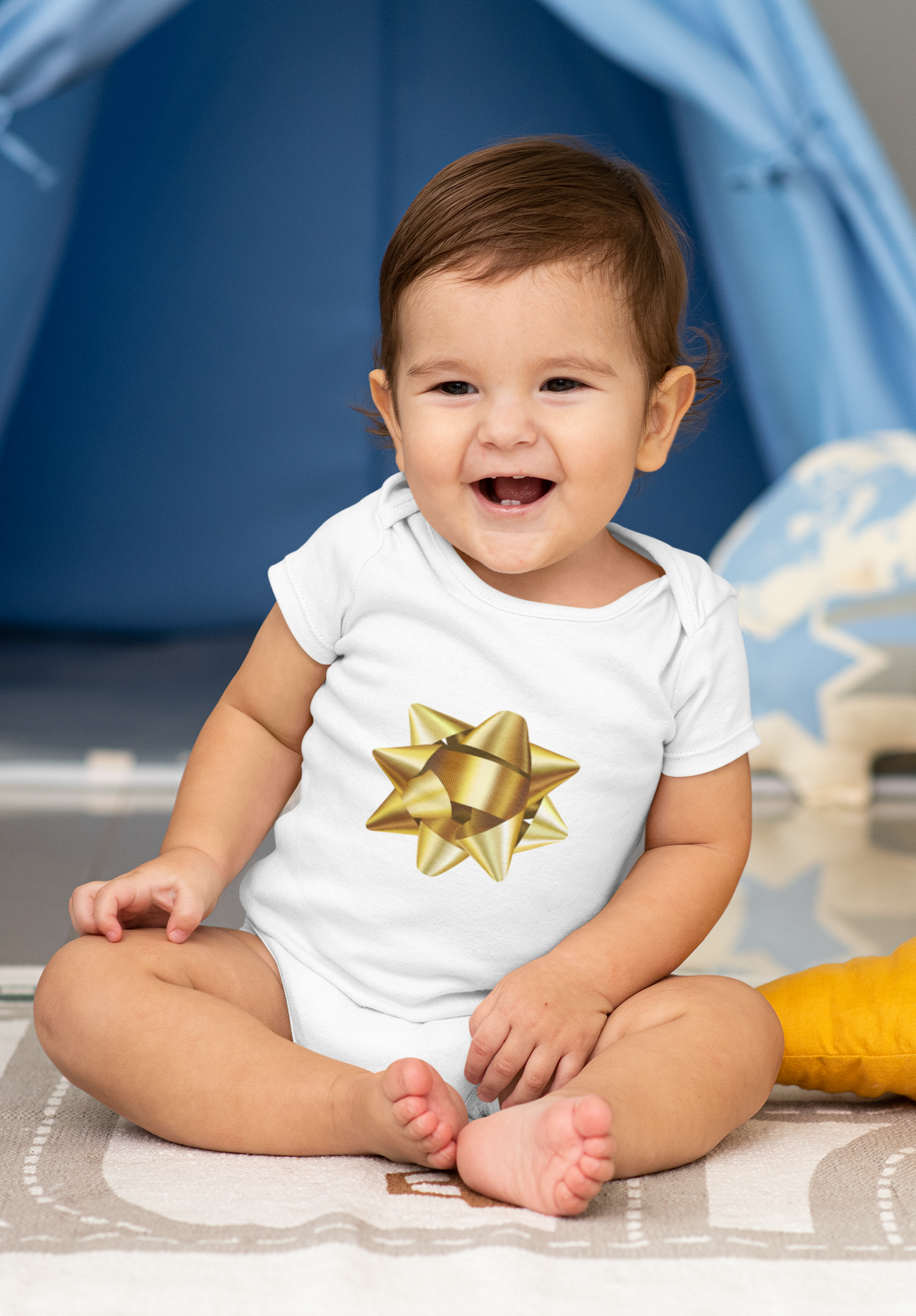 The Wrapped Present Holiday Baby Onesie