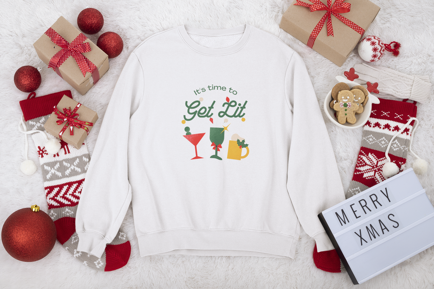 The It's Time To Get Lit Holiday Sweatshirt