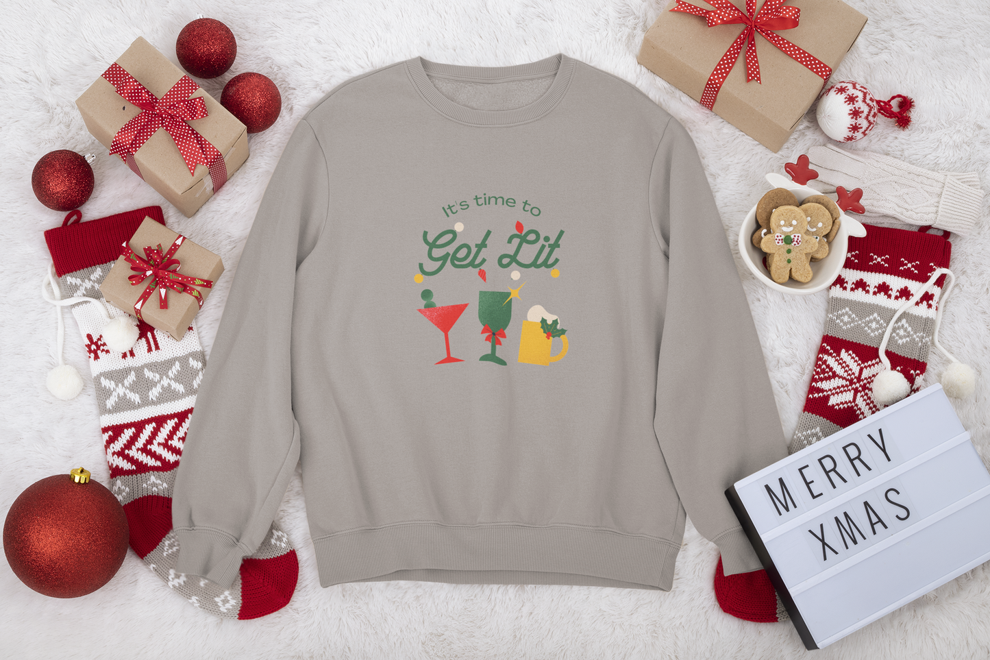 The It's Time To Get Lit Holiday Sweatshirt