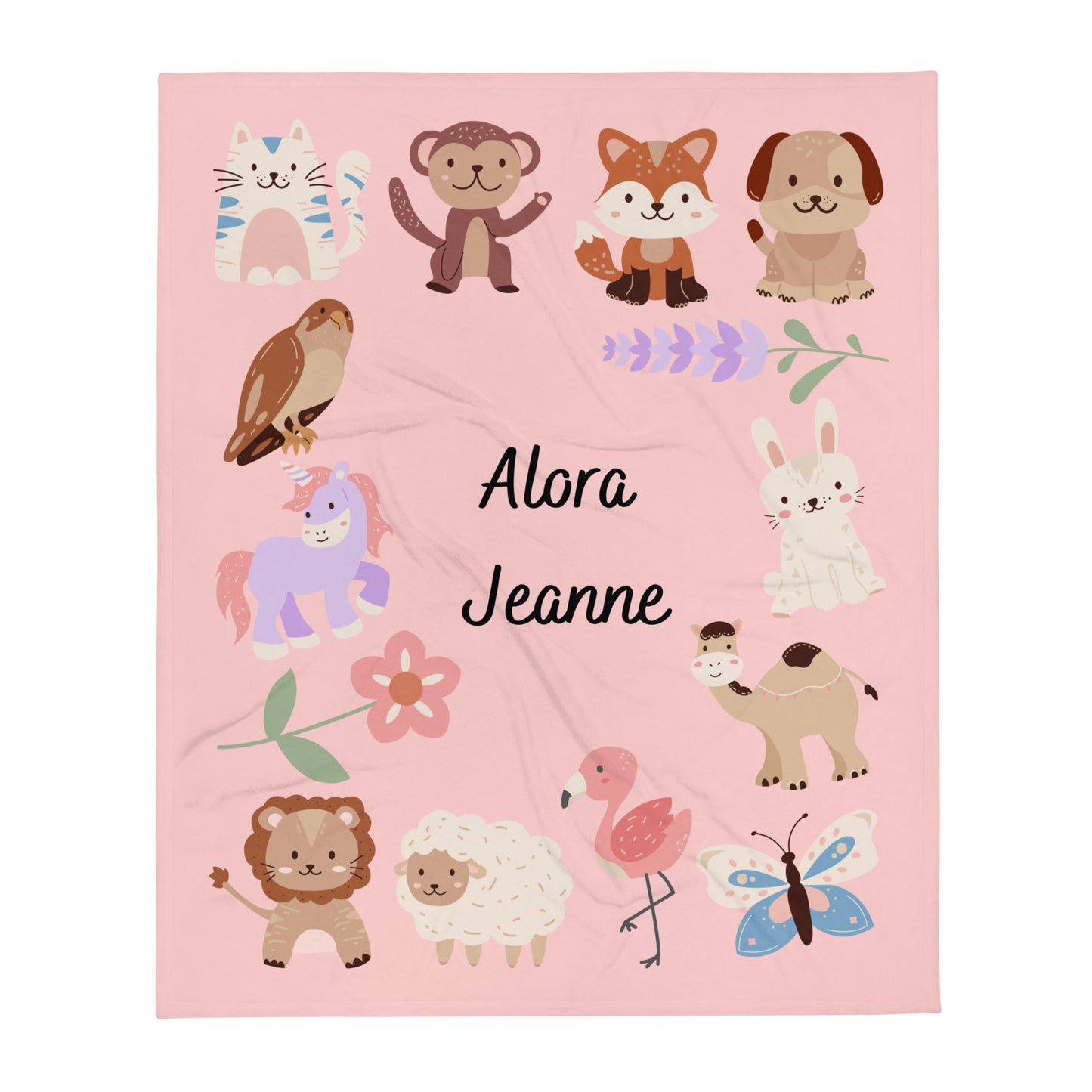 Personalized Children's Favorite Animals Blanket