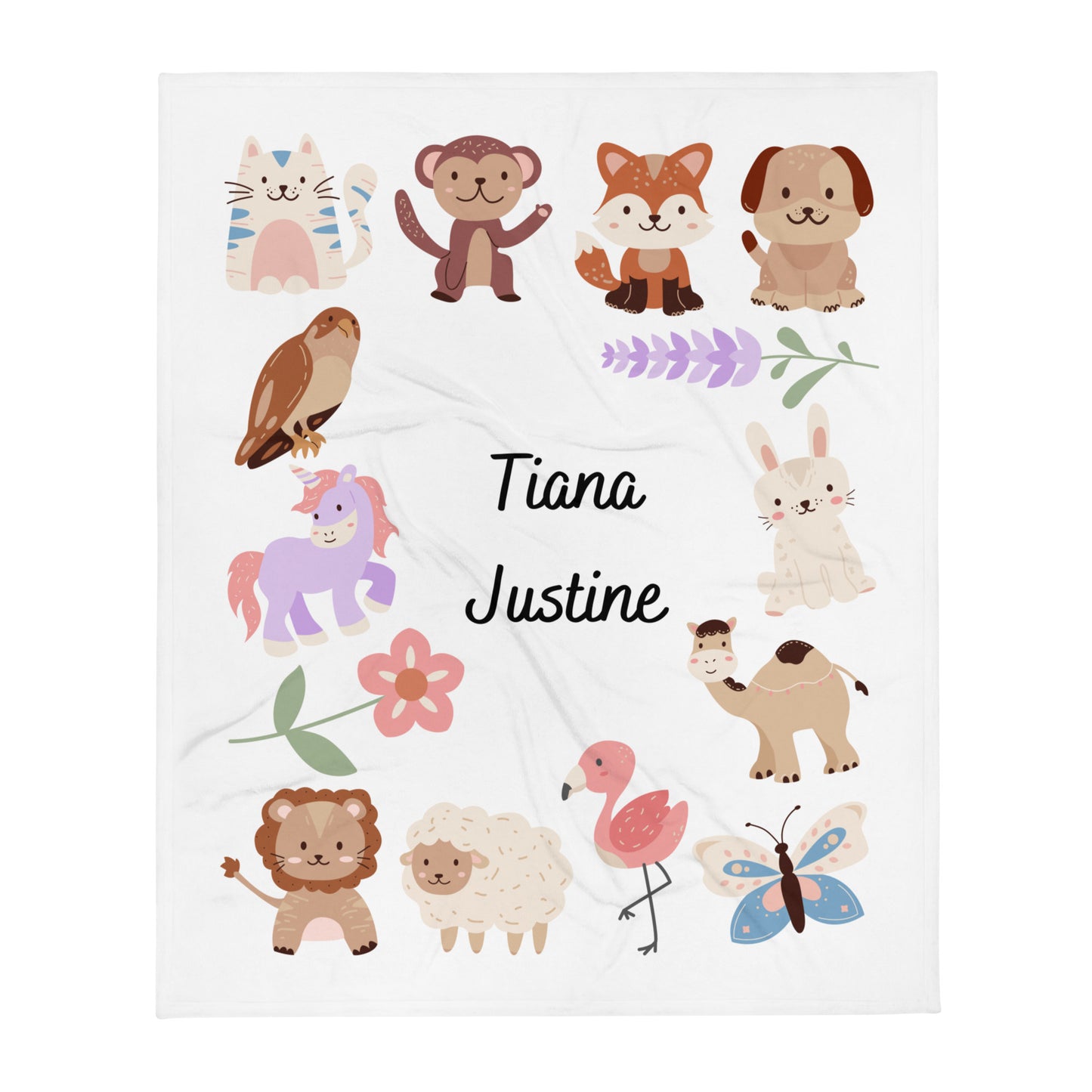 Personalized Children's Favorite Animals Blanket