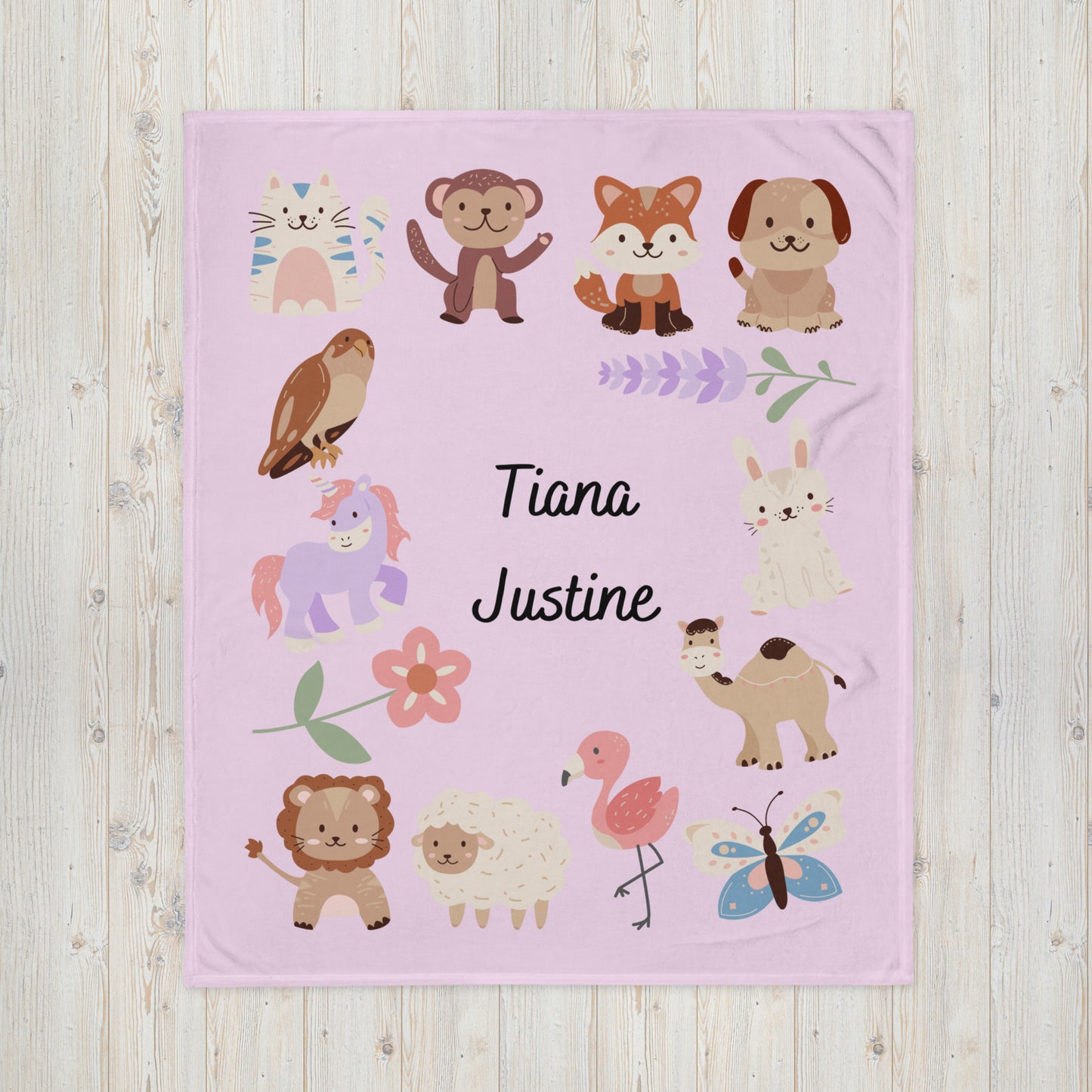 Personalized Children's Favorite Animals Blanket