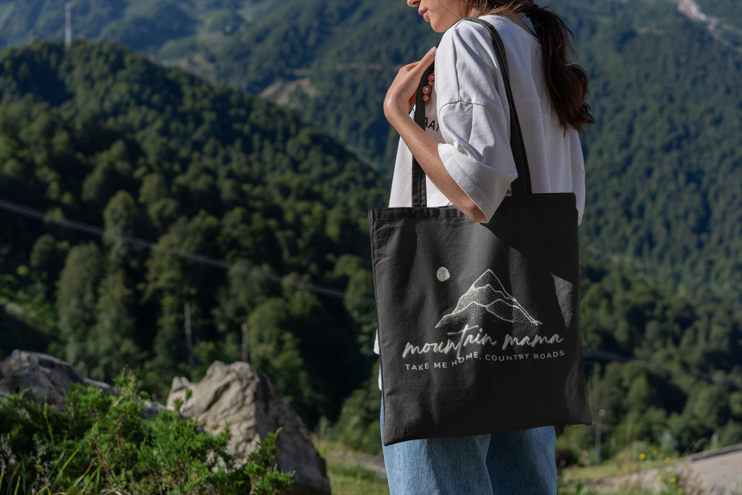 The Mountain Mama Tote Bag, 100% Organic