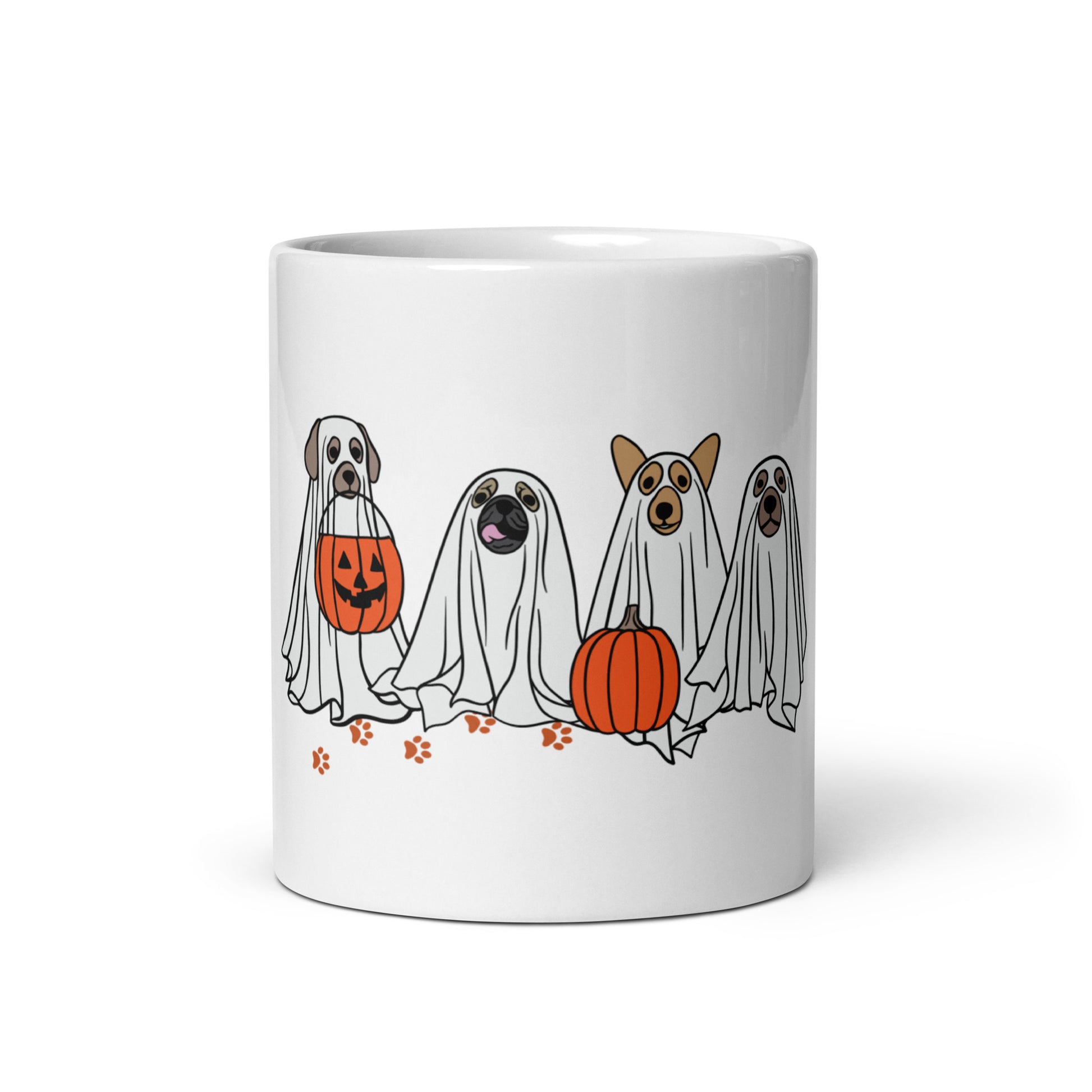 Cute Dog Drinking Glasses, White Dog Mug, Dog Tumbler, Water Glass