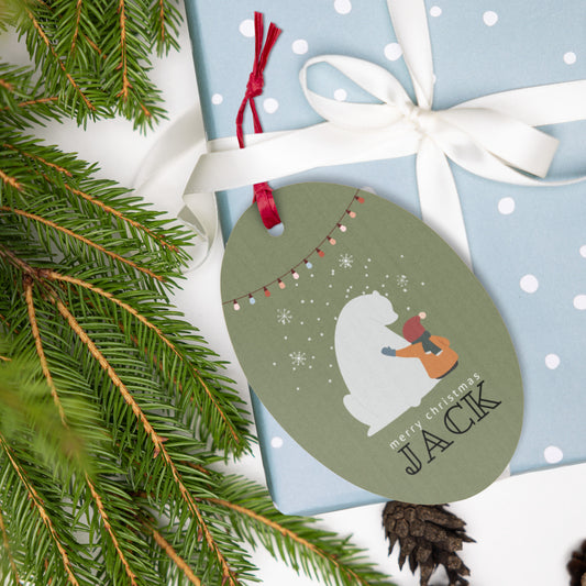 The Personalized Kids Wooden Holiday Ornament